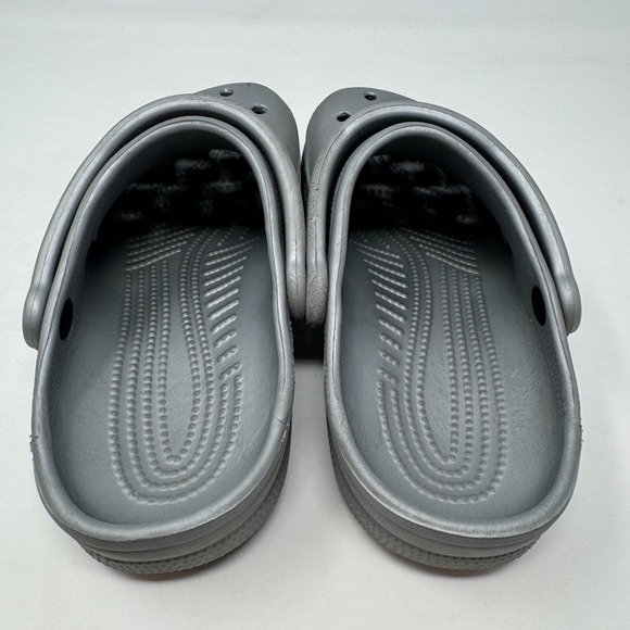 Crocs Clog Silver Sling Back Slip-On Shoes Sandals Classic Men's 6 Women's 8 - Picture 10 of 13
